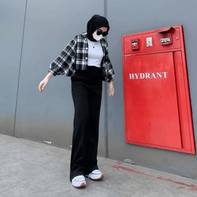 Kemeja Flannel Batwing